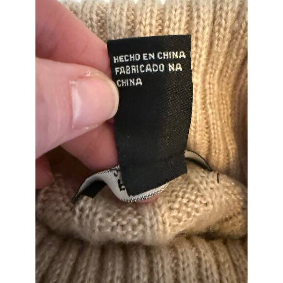 Forever 21 Women's Small Turtle Neck Cropped Sweater 90's Y2K Fall Neutral - Picture 5 of 9